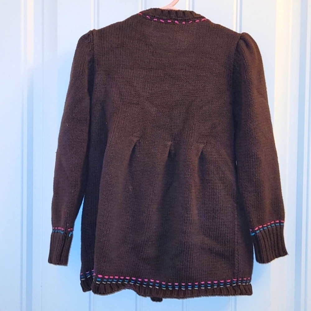 Floral Knit Button Up Sweater - Picture 3 of 3
